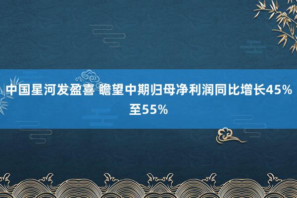 中国星河发盈喜 瞻望中期归母净利润同比增长45%至55%