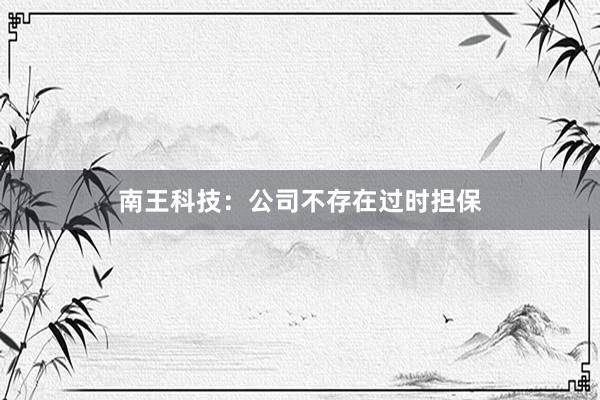 南王科技：公司不存在过时担保