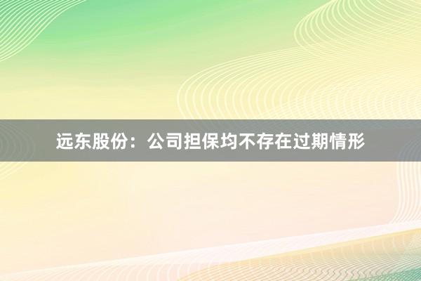 远东股份：公司担保均不存在过期情形