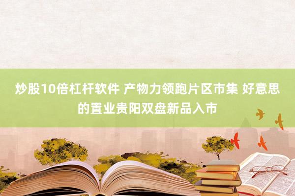 炒股10倍杠杆软件 产物力领跑片区市集 好意思的置业贵阳双盘新品入市