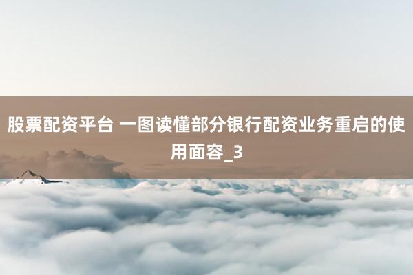 股票配资平台 一图读懂部分银行配资业务重启的使用面容_3