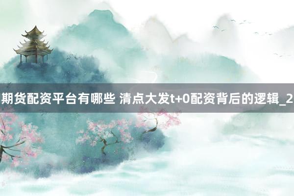 期货配资平台有哪些 清点大发t+0配资背后的逻辑_2